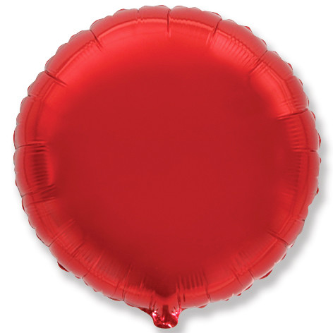 Фольгированный Круг, Красный (46 см)
